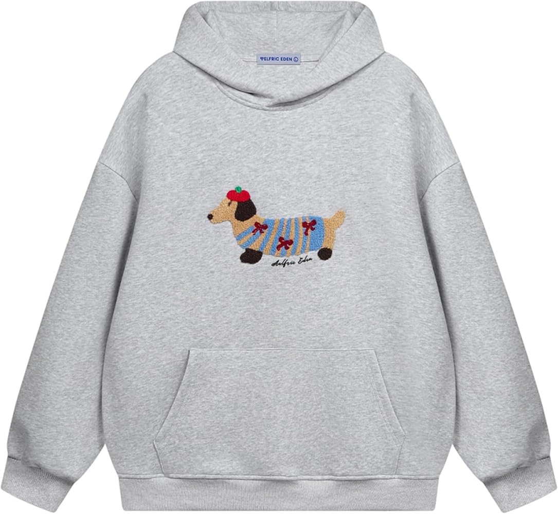 Amazon.com: Aelfric Eden Cartoon Dog Hoodie Couple Hooded