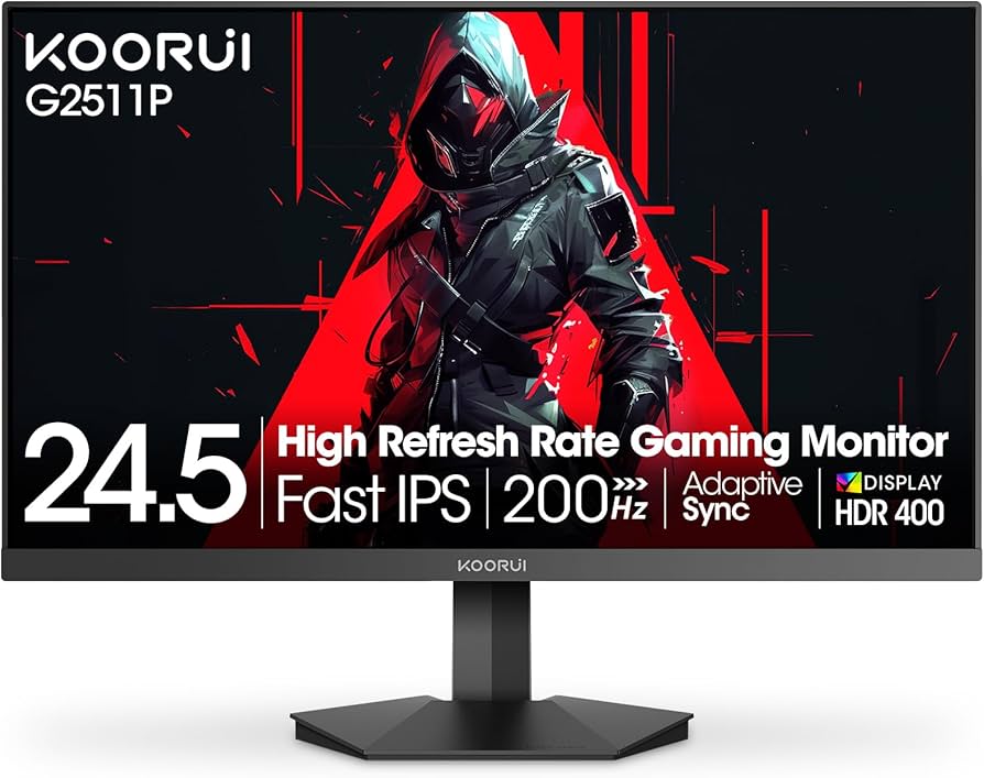Amazon.com: KOORUI 24.5 Inch Gaming Monitor 200Hz, 1ms, FHD(1920