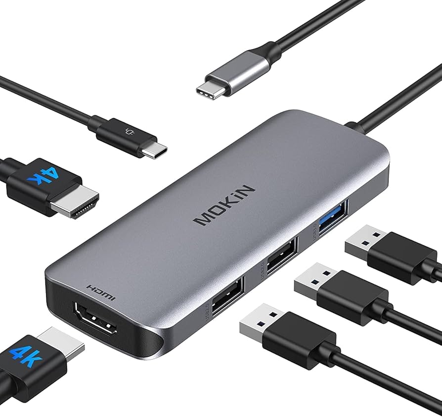 Amazon.com: Docking Station USB C to Dual HDMI Adapter, MOKiN USB