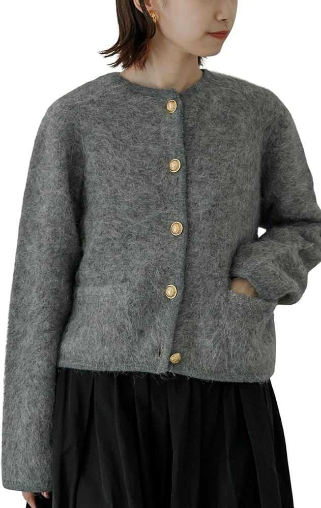 Amazon | [アーバンリサーチ] カーディガン アルパカシャギーGOLD