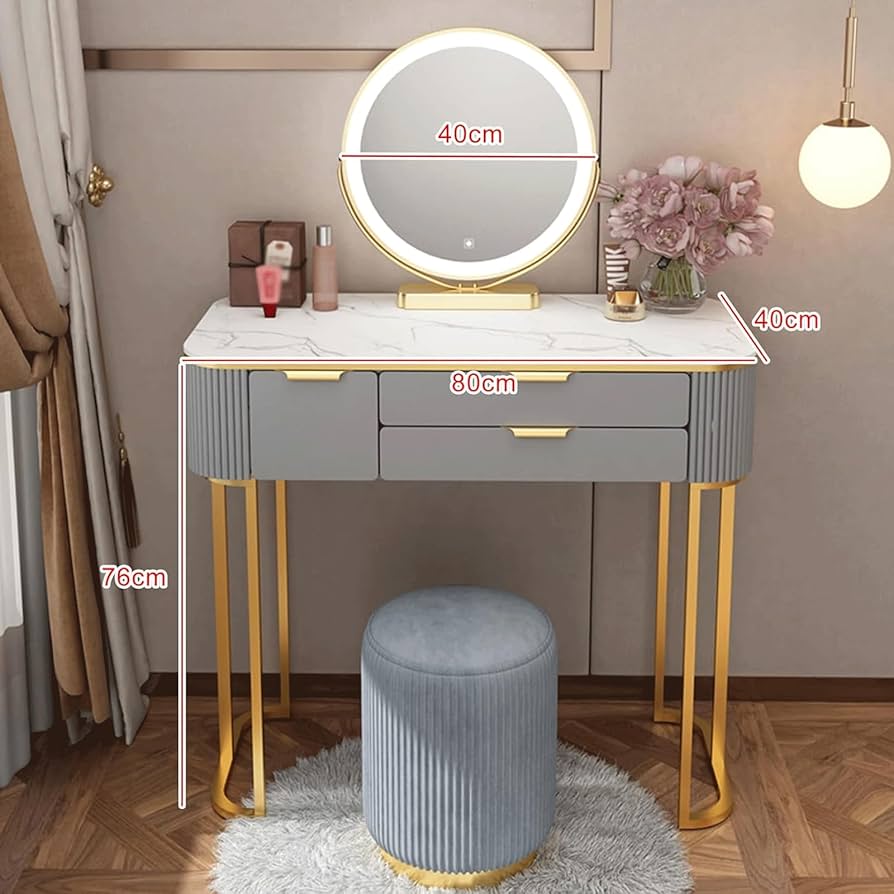 Amazon｜化粧台、テーブル高級寝室家具メイクアップテーブルセット