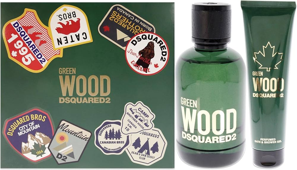 Amazon.com : Dsquared2 Green Wood Men 3.4oz EDT Spray, 5.0oz Bath