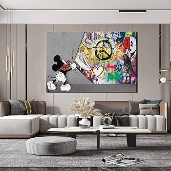 Amazon.co.jp: バンクシー アートパネル Banksy ストリート ディズニー