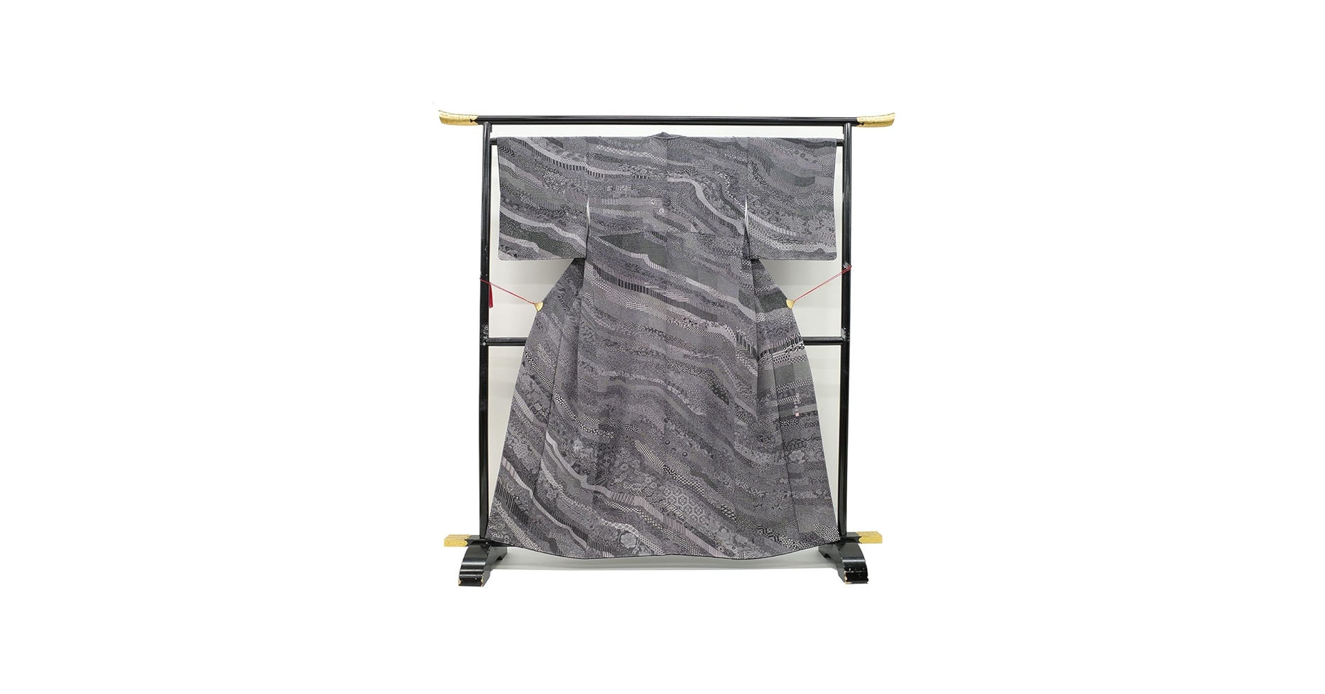 Amazon | 江戸小紋 訪問着 袷 着物 伝統工芸士 染谷梅治 作家物 黒 菊