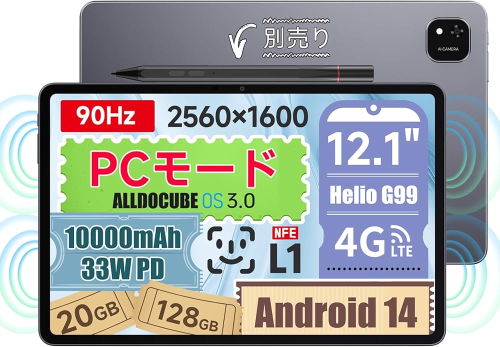 Amazon.co.jp: ALLDOCUBE iPlay60 Pad Pro 12.1インチ タブレット