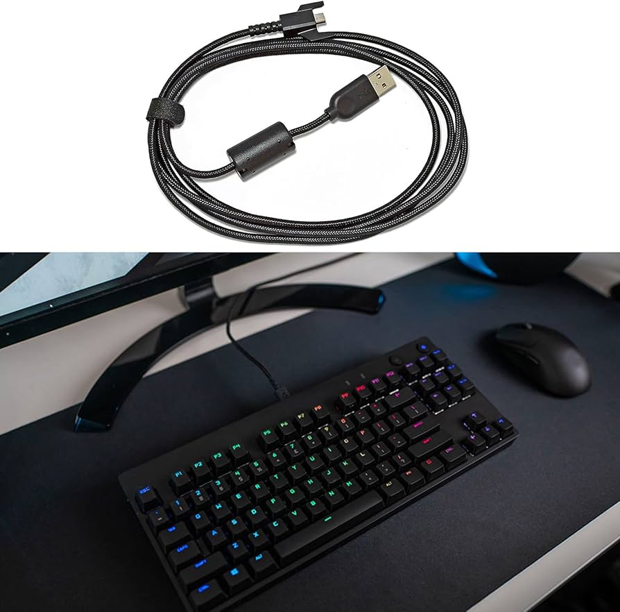 Amazon.co.jp: 2 メートルのキーボードライン交換耐久性のある PVC USB