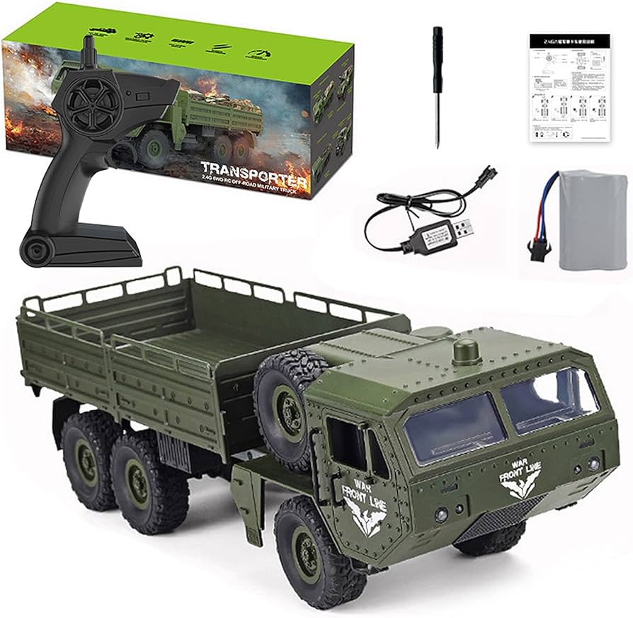 Amazon.co.jp: KKYOYRE ラジコントラック ラジコン軍事トラック 軍事