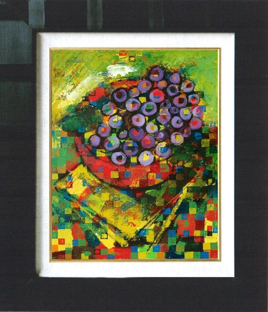 油絵 絵 絵画インテリア 額付(青緑＋金色の枠)F4-040314 子供雨あがり