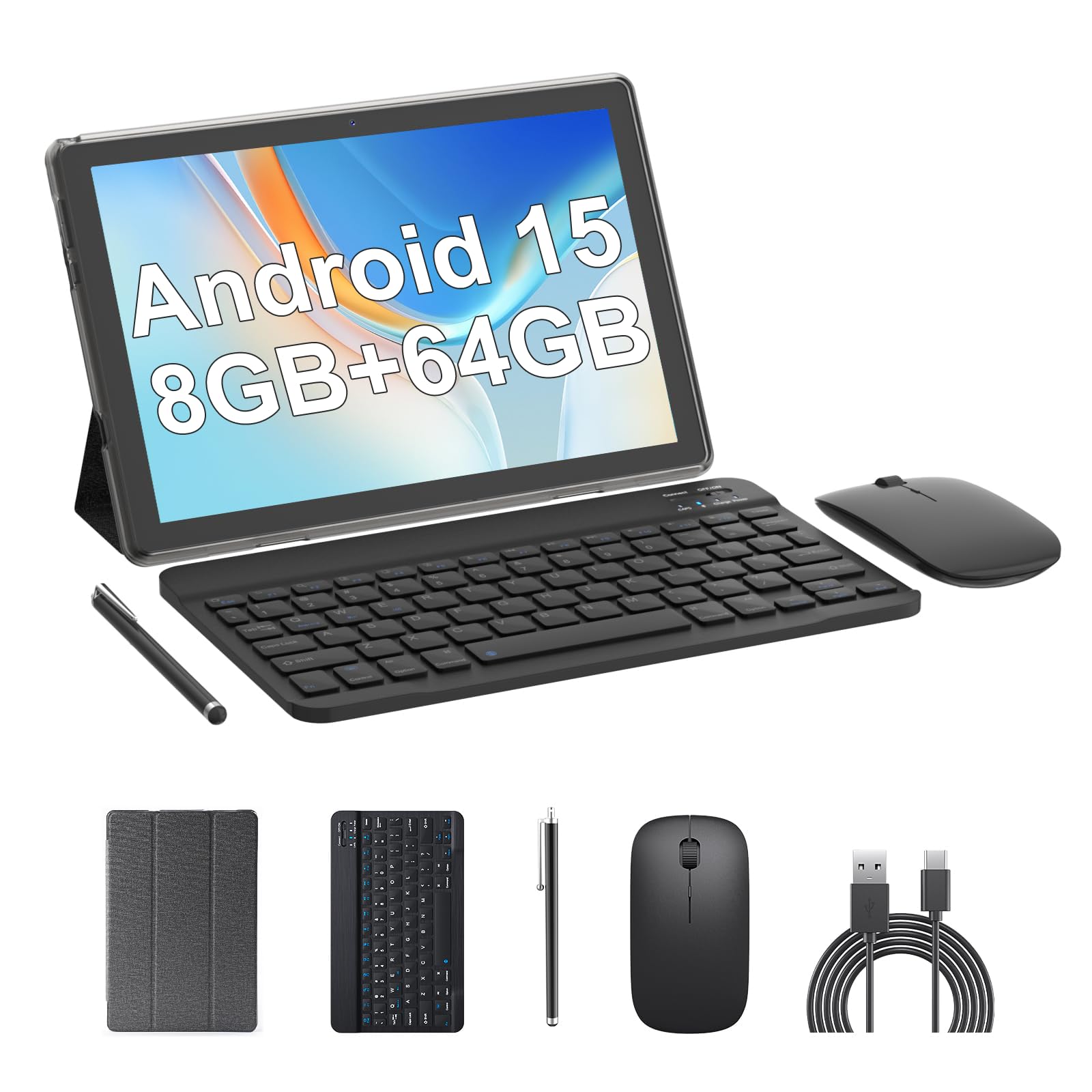 Amazon.com : 2 in 1 Tablet 10 Inch Android 15 Tablets with