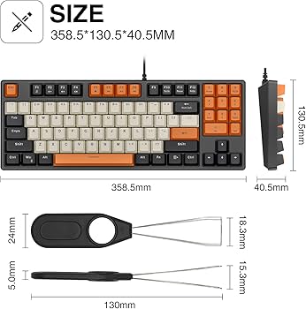 Amazon | Havit 89キー ゲーミングキーボード 赤軸 メカニカル