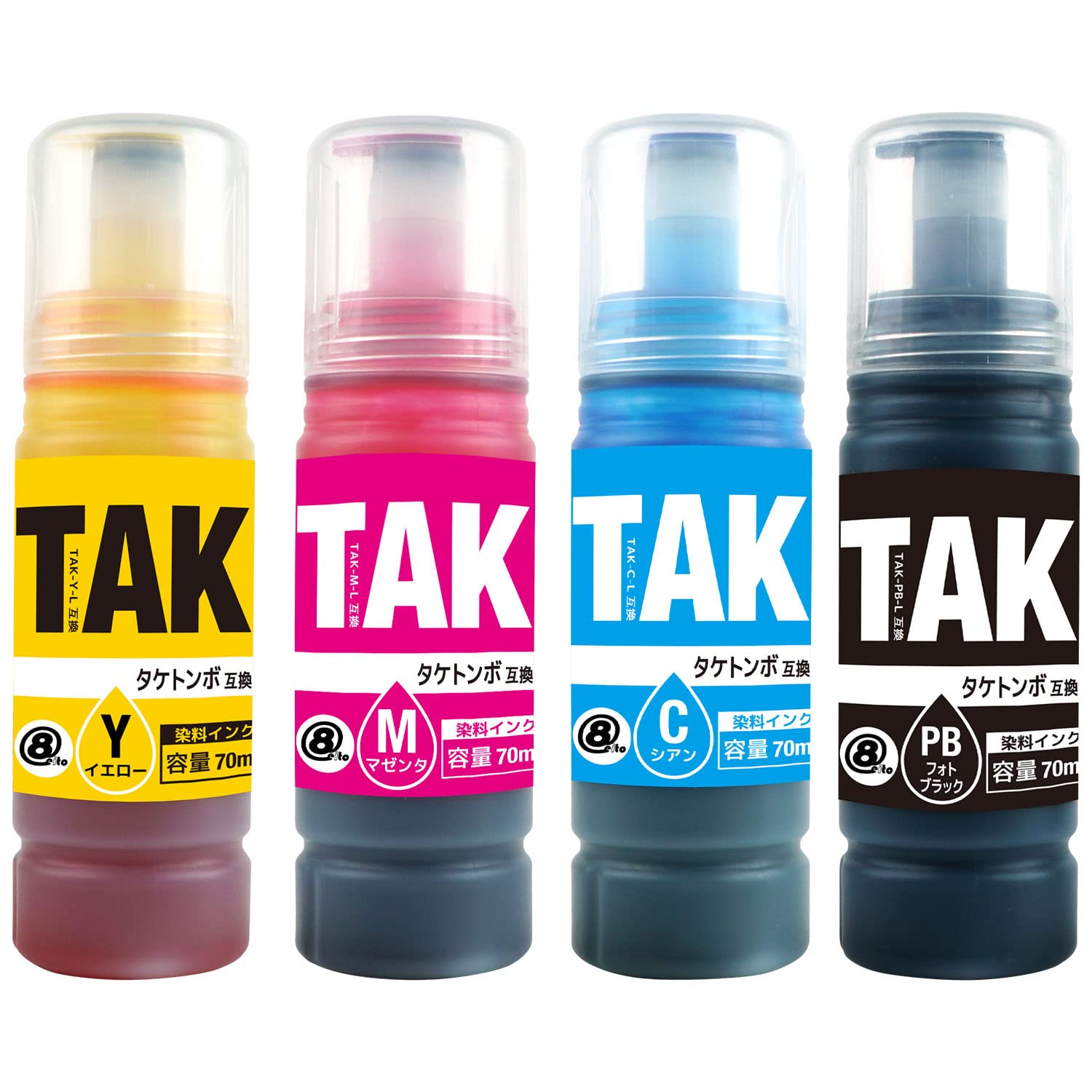 Amazon.co.jp: TAK-L(PB/C/M/Y) -4色セット 全色増量【タケトンボ
