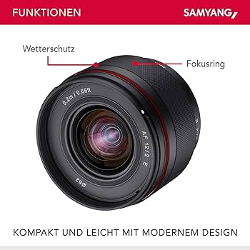 Amazon.com : Samyang AF 12mm F2.0 Autofocus Lens for Sony E