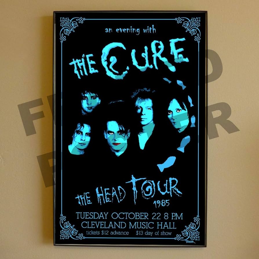 Amazon.com: The Cure FRAMED POSTER October 22 1985 Cleveland Ohio