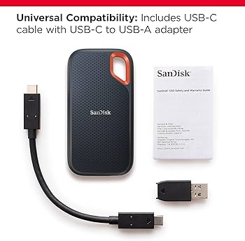 Amazon | SanDisk 2TB Extreme Portable SSD - Up to 1050MB/s - USB-C
