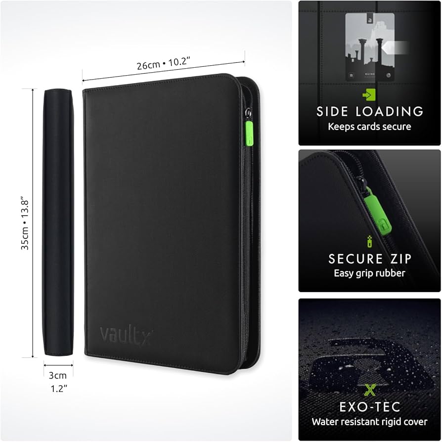Amazon.com: Vault X 9 Pocket Trading Card Zip Binder, 360 Cards