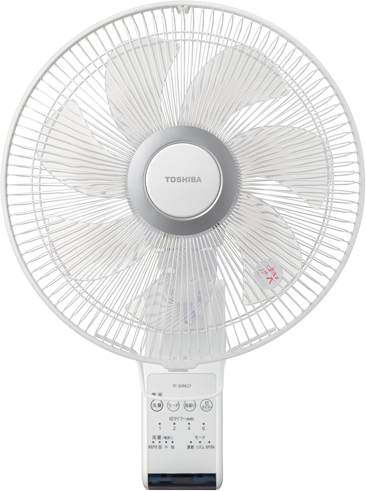 Amazon | 東芝 壁掛け扇風機 TF-30RK27 W リモコン付 7枚羽根 風量4