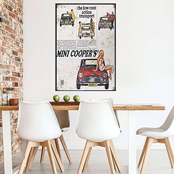 Amazon.co.jp: 1000ピース ジグソーパズル ミニクーパー金属壁サインレ