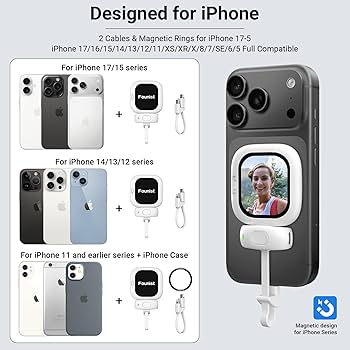 Amazon.co.jp: FOUNIST Vlogmate mini Phone用外カメラ自撮りモニター