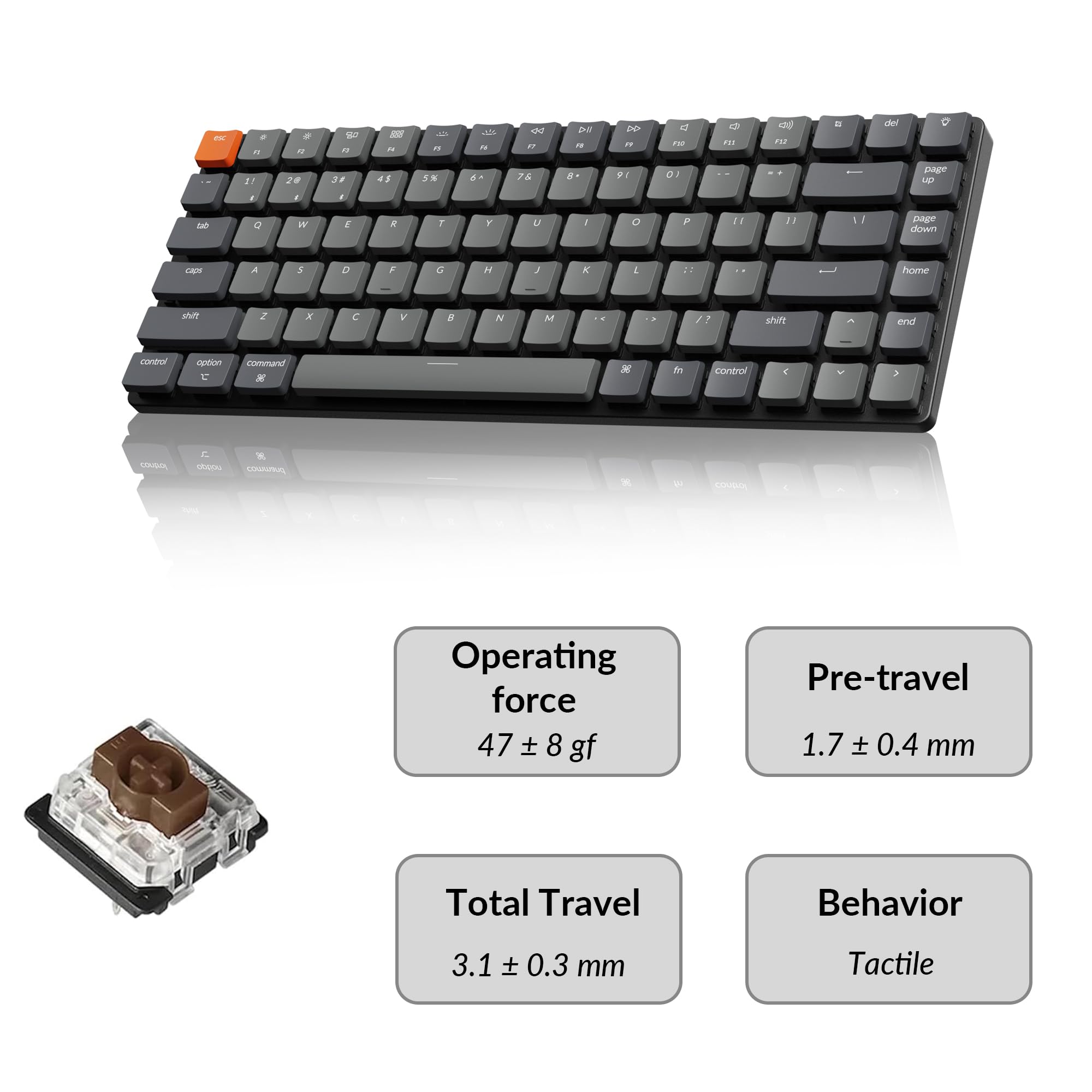Amazon | Keychron K3 Version 2, 84 Keys Ultra-Slim Wireless