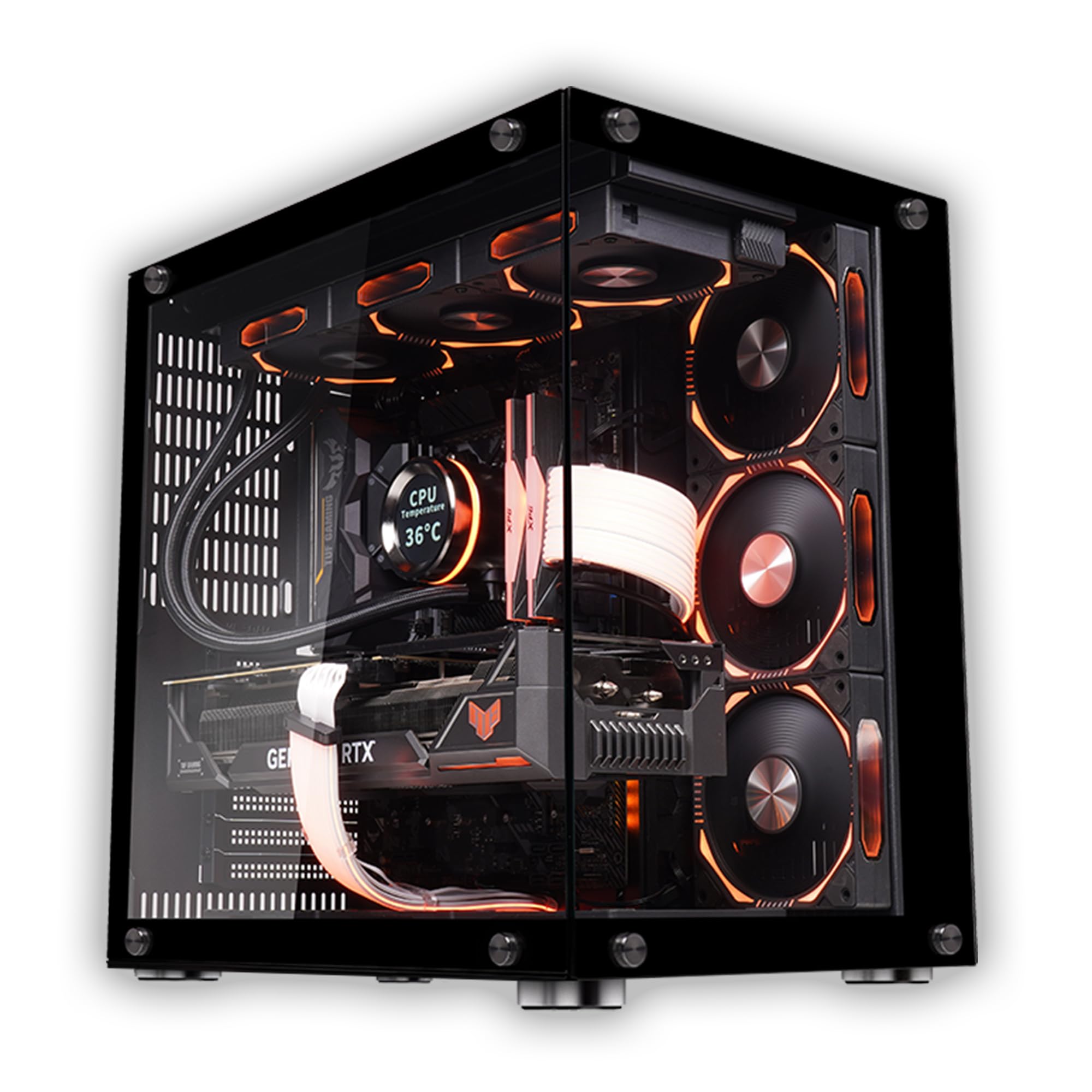 Amazon.co.jp: pcケース ミドルタワー ピラーレスpcケース type-c高速