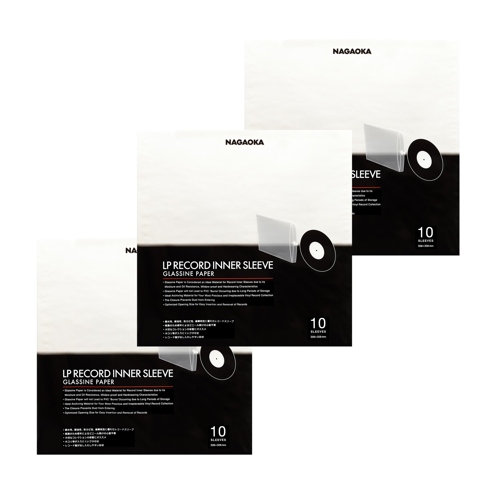 Amazon.co.jp: NAGAOKA LPレコードインナースリーブ グラシン紙製