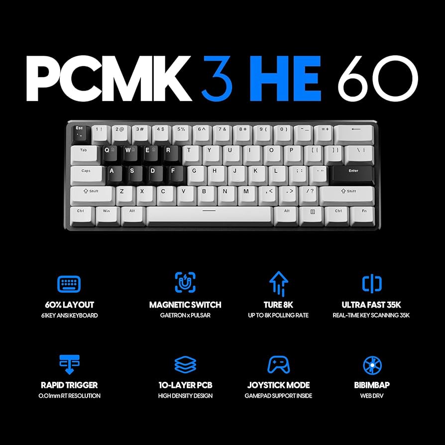 Amazon.com: Pulsar PCMK 3 HE 60 Hall Effect Magnetic Gaming