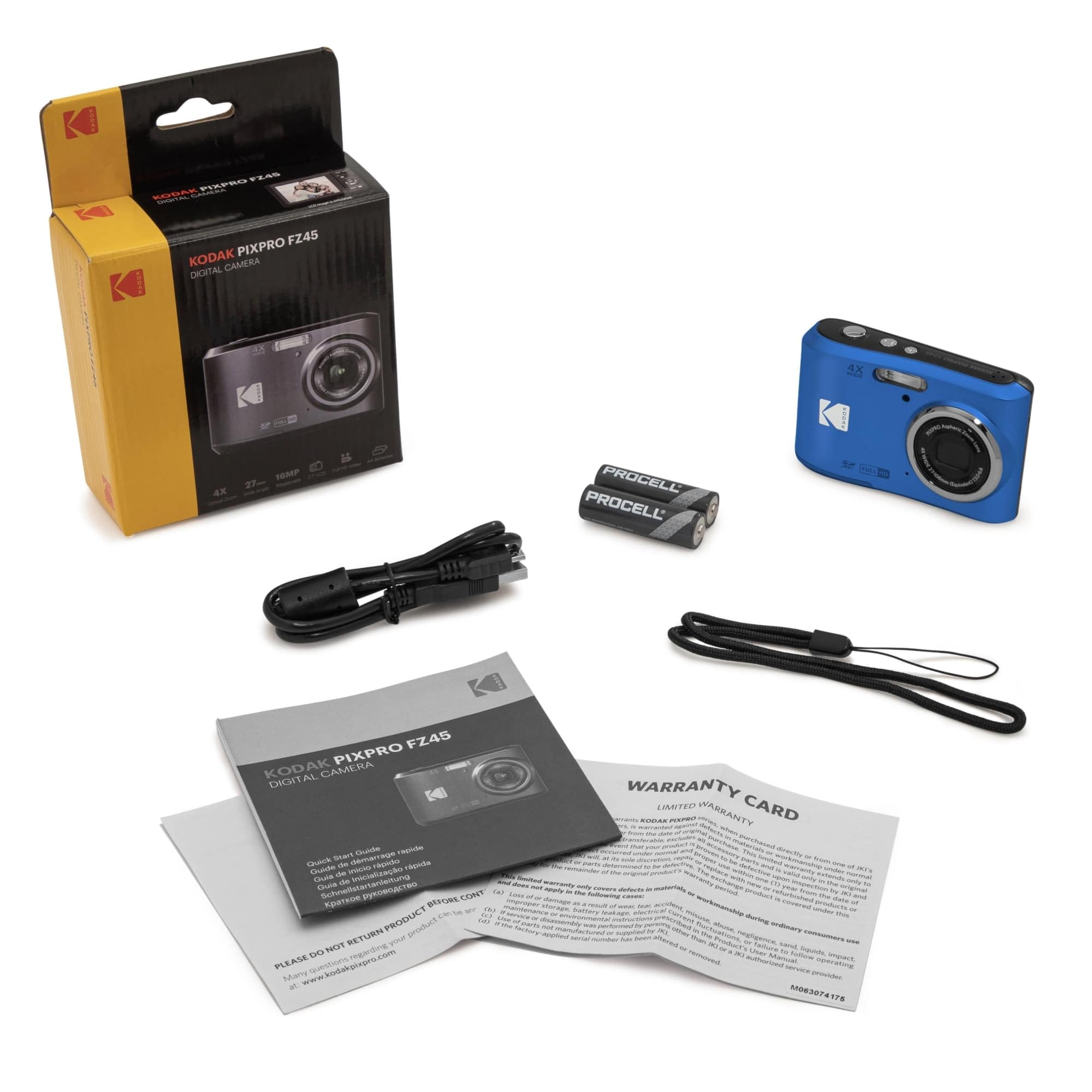 Amazon.com : KODAK PIXPRO FZ45-BK 16MP Digital Camera 4X Optical