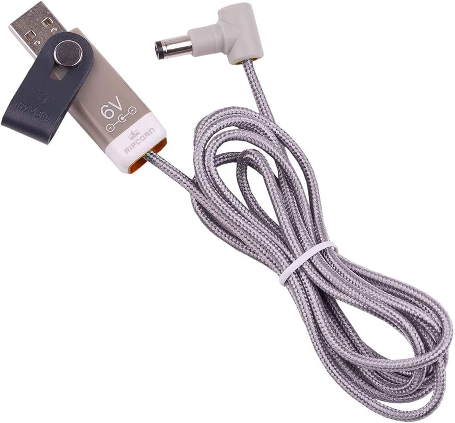 Amazon.com: myVolts Ripcord USB to 6V DC Power Cable Compatible