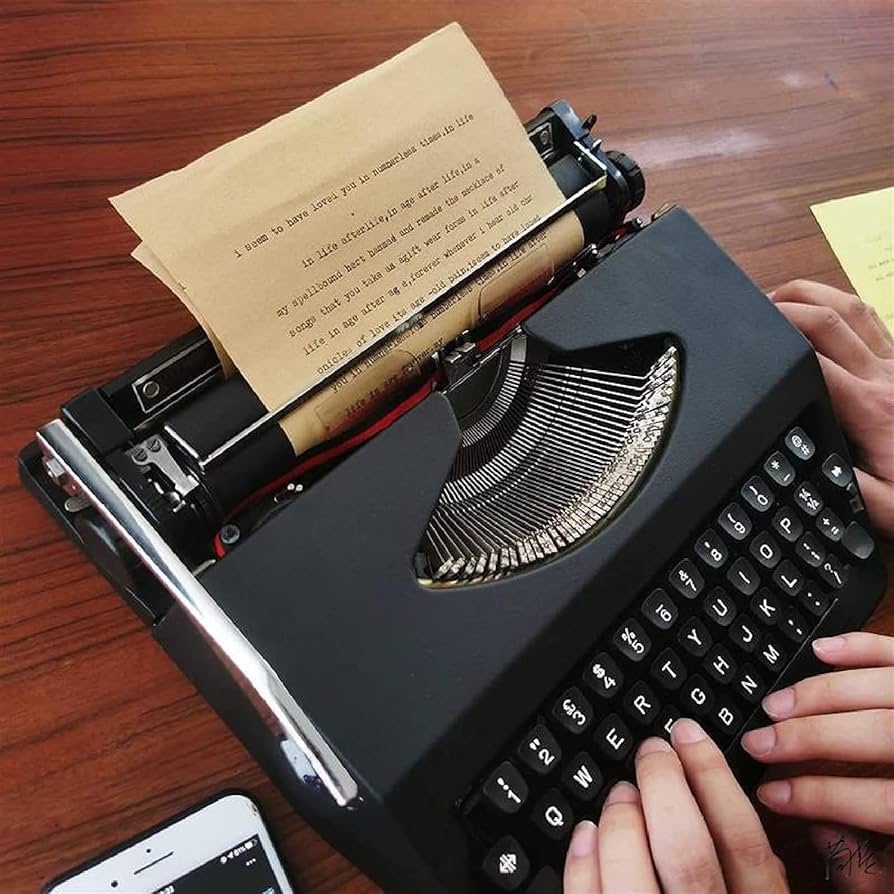 Amazon.co.jp: 伝統的なポータブル手動タイプライターマシン、作家の