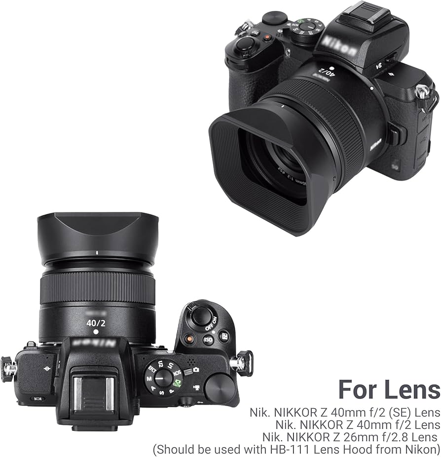Amazon.com : Lens Hood for Nikon NIKKOR Z 40mm F2 (SE), Z 40mm F2