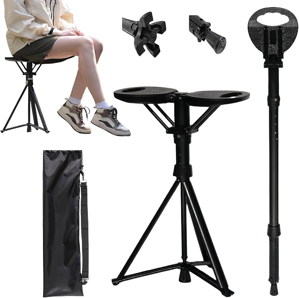 Amazon.co.jp: スティックチェア 折りたたみ杖 軽量 杖椅子になる 椅子