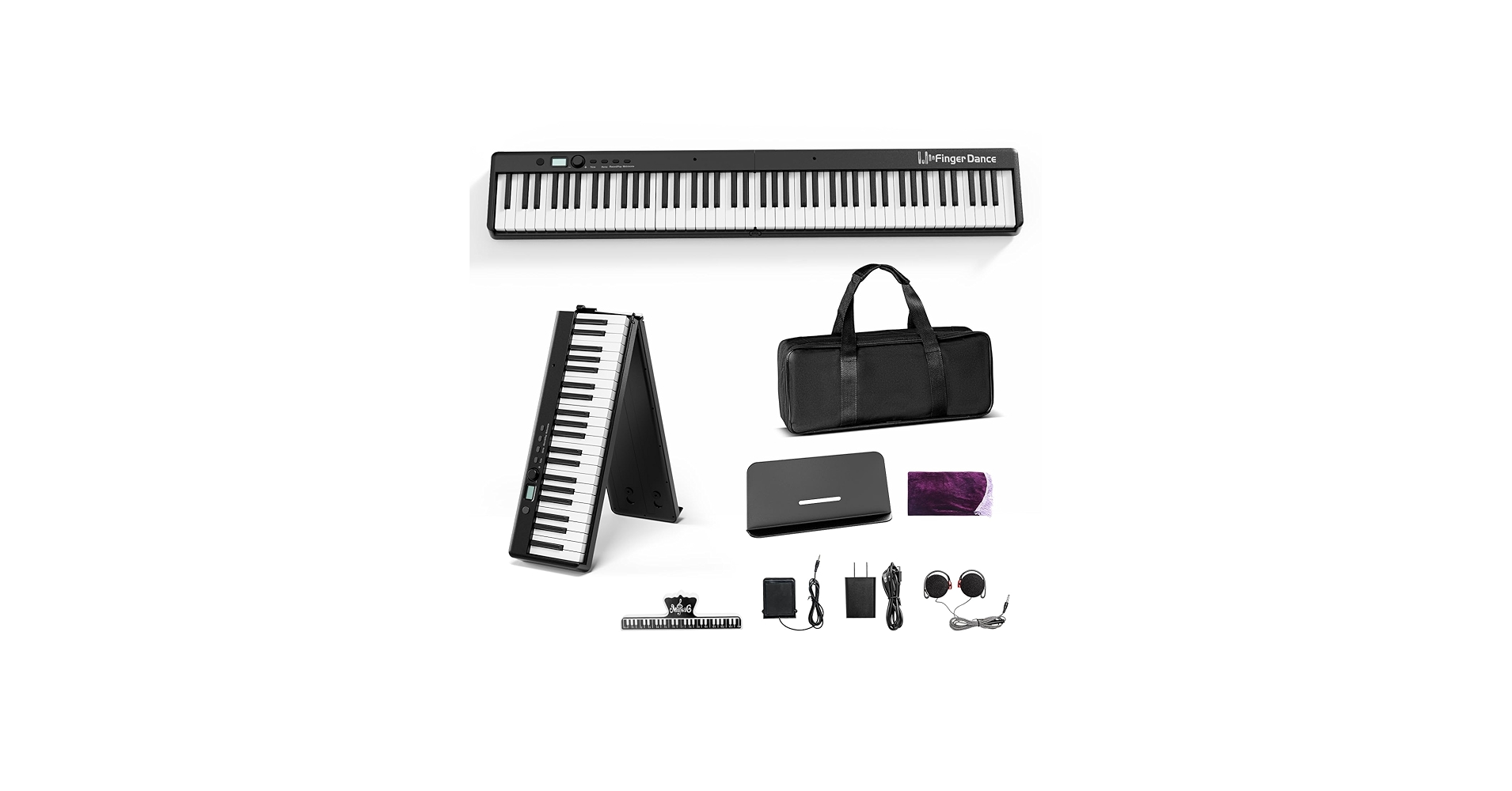 Amazon.com: Finger Dance Folding Piano Keyboard 88 Keys, Portable