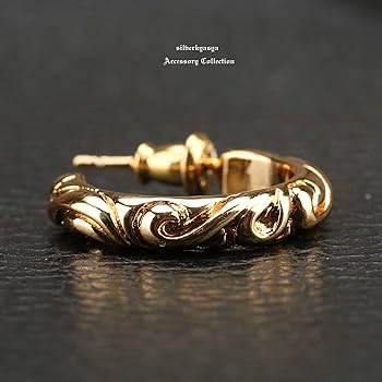 Amazon | 「silverKYASYA」シルバー925素材 22k仕上げ 唐草模様