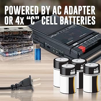 Amazon.com: QFX RETRO-39 Portable Shoebox Cassette Tape Recorder