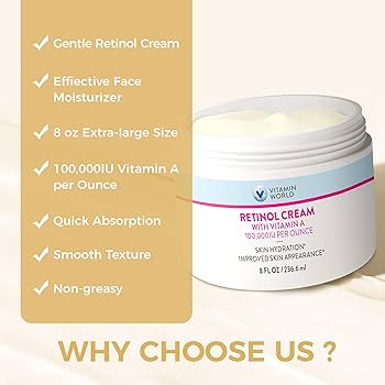 Amazon | Vitamin World ビタミンワールド レチノールクリーム226g(8oz