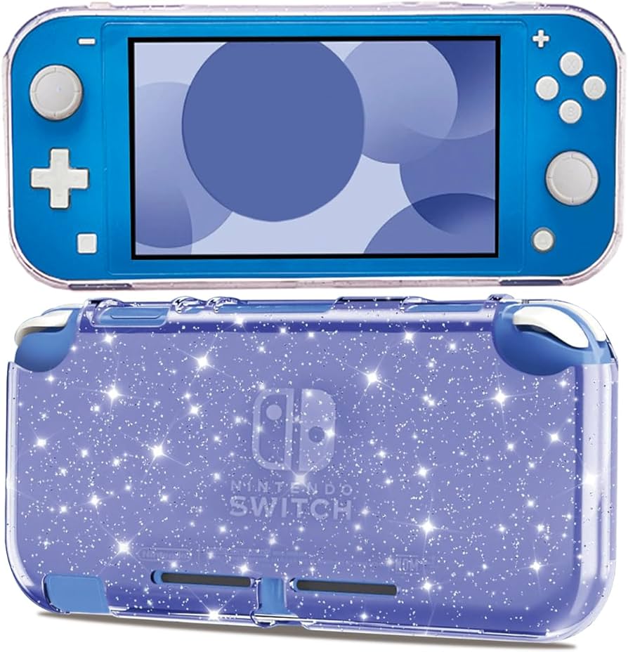 Amazon.co.jp: Switch Lite ケース パープル グリッター、TPU 保護