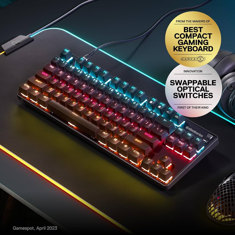 Amazon.com: SteelSeries New Apex 9 Mini TKL, HotSwap Optical Mini