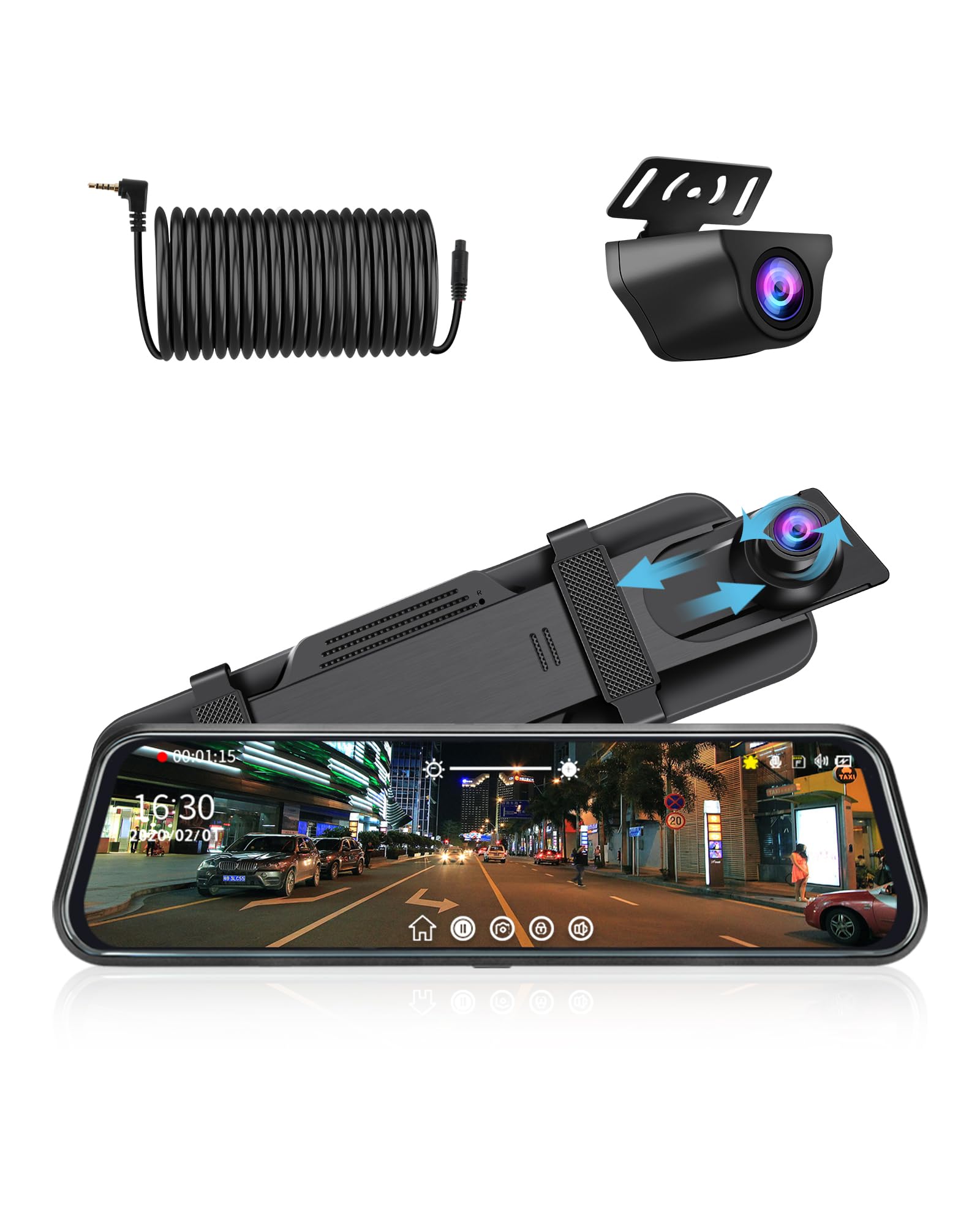 Amazon.co.jp: Jansite ドライブレコーダー ミラー型【グレア反射改良