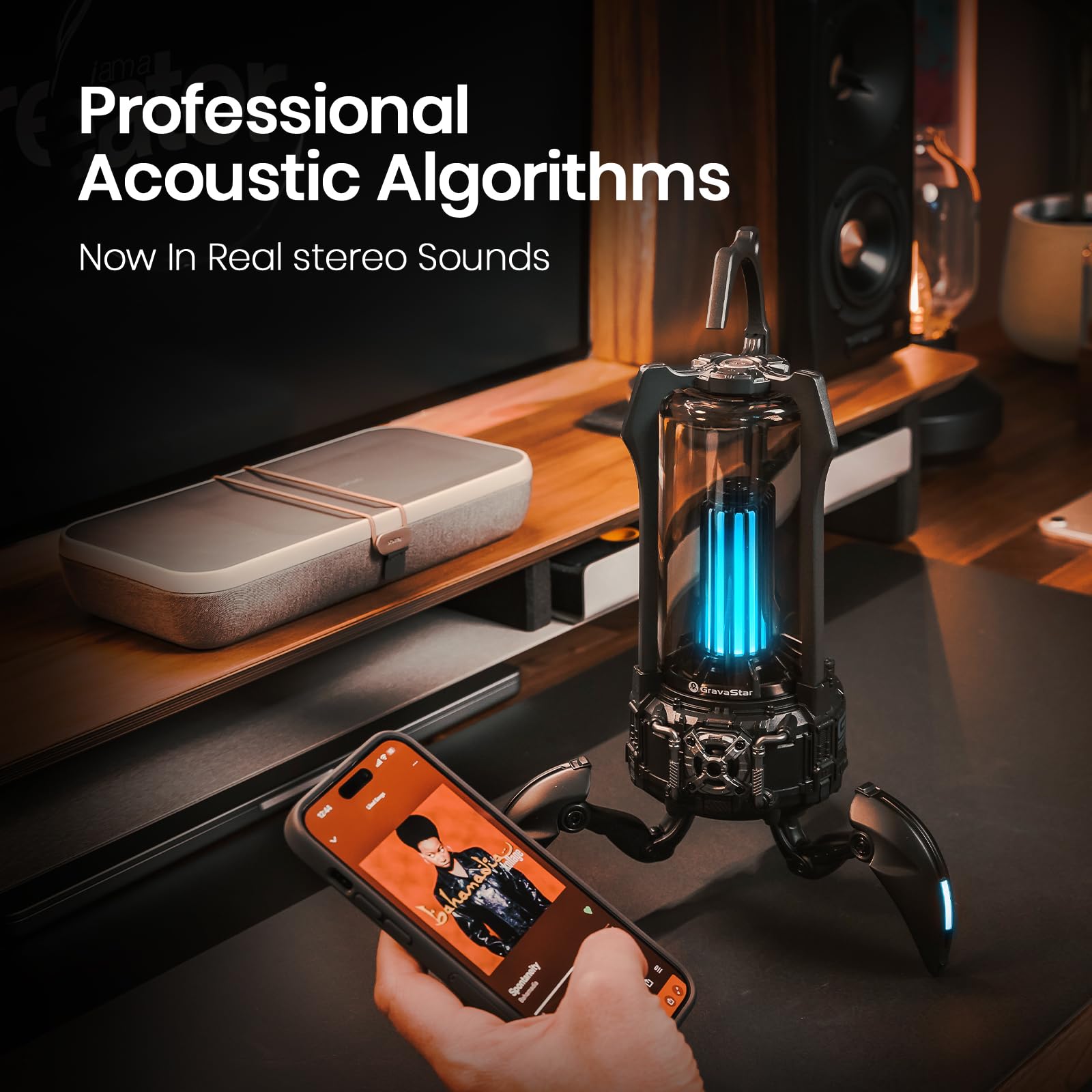 GravaStar Supernova Bluetooth Speaker with HD Sound, Up to 24H