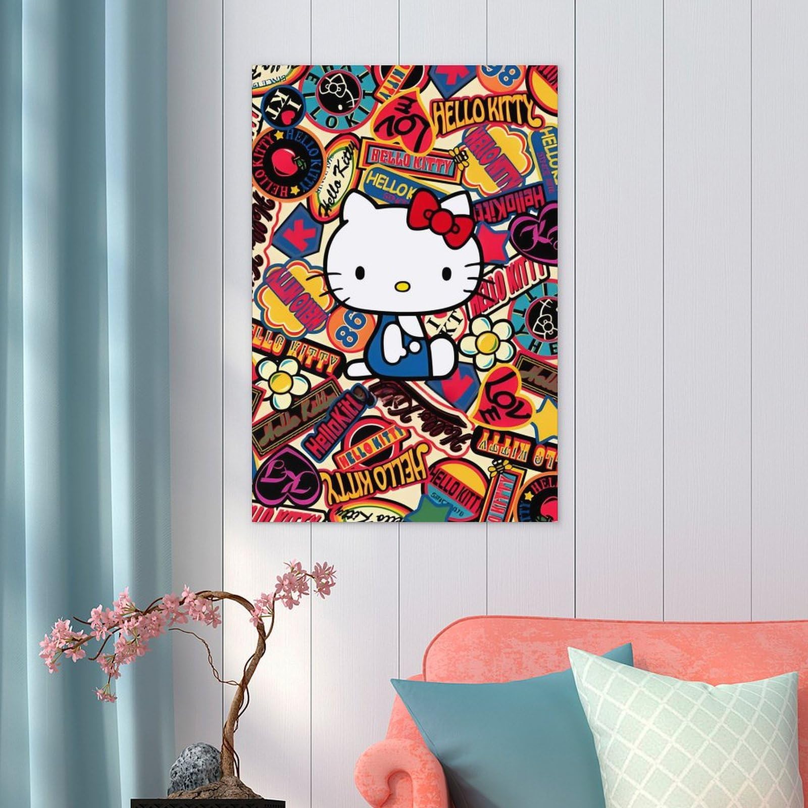 Amazon.co.jp: ハローキティ ポスター 絵画 インテリア 壁紙用 壁紙