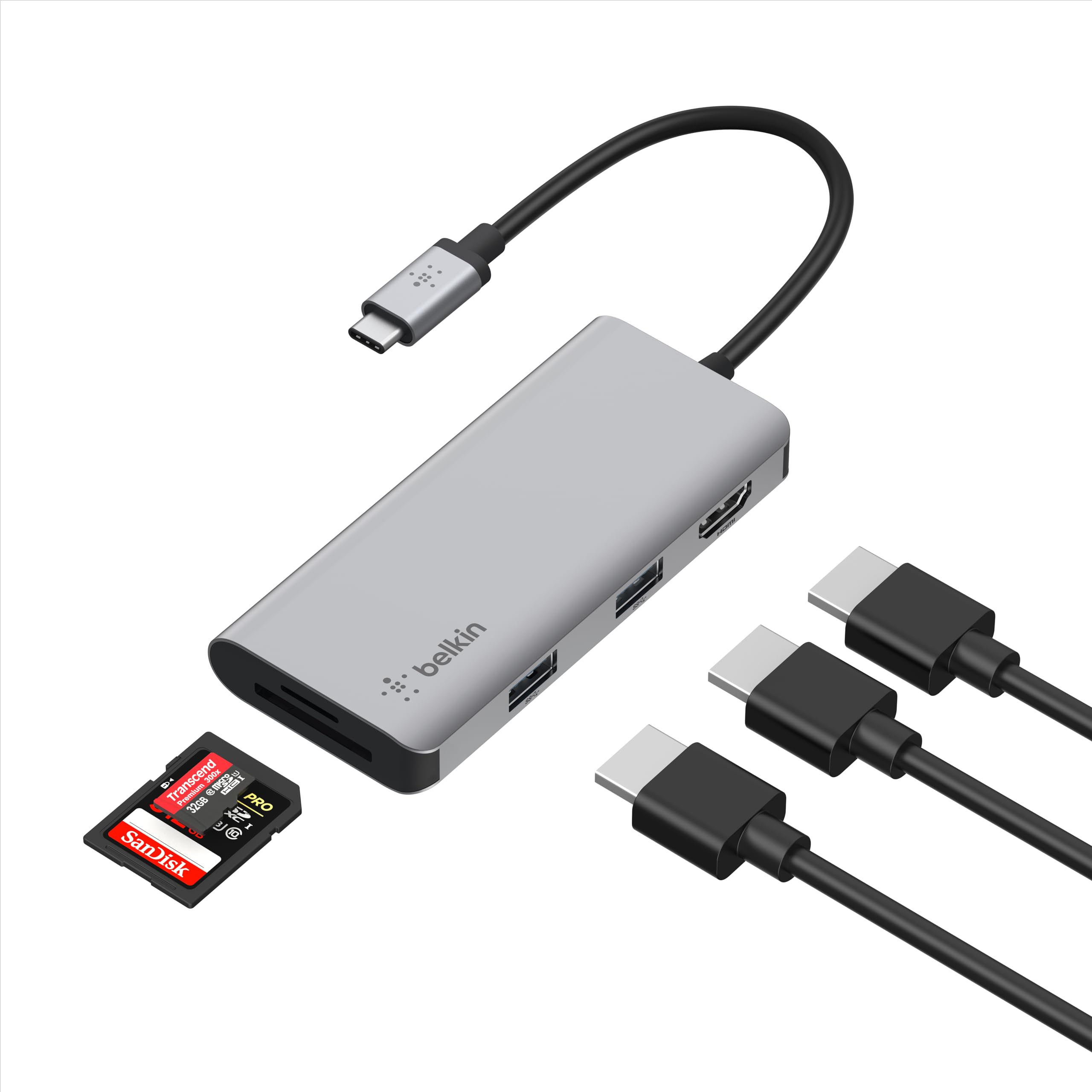分配器・切替器 Belkin Thunderbolt 4 5-in-1 USB-C Amazon.com