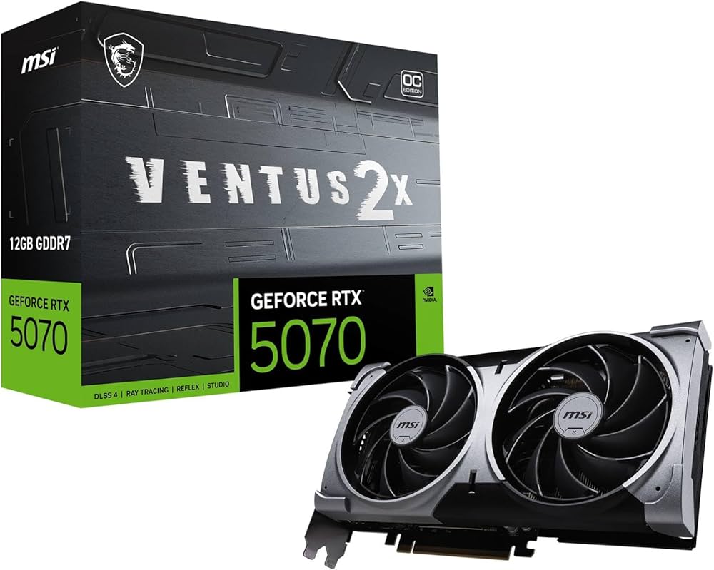 Amazon | MSI GeForce RTX 5070 12G VENTUS 2X OC グラフィックス