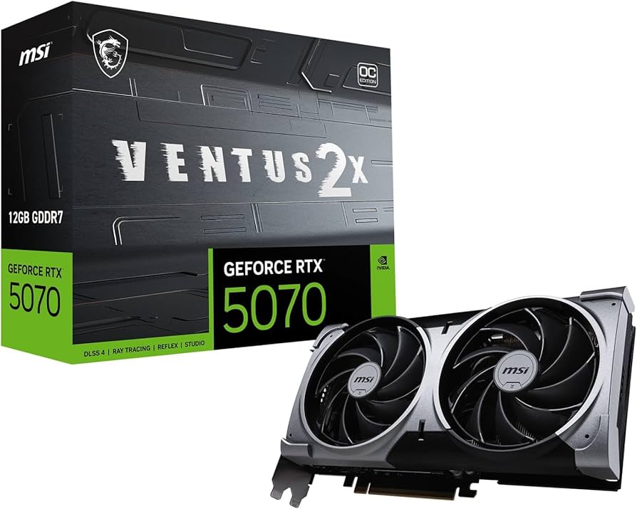 Amazon.com: MSI GeForce RTX 5070 12G Ventus 2X OC : Electronics