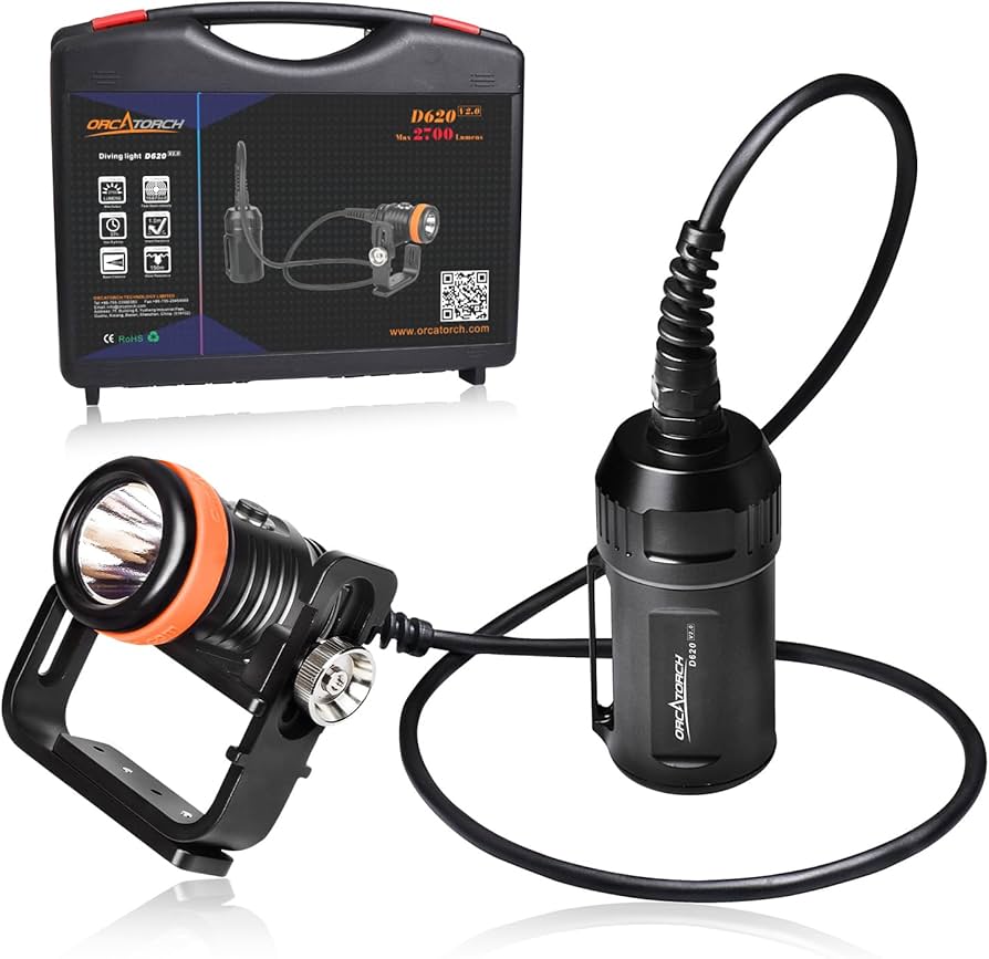 Amazon.com : ORCATORCH D620 V2.0 2700 Lumen Primary Canister Dive