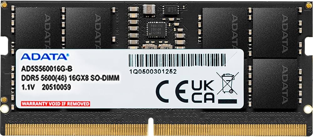 ADATA Premier 16GB DDR5 5600MHz Laptop RAM, Dual-Channel Module