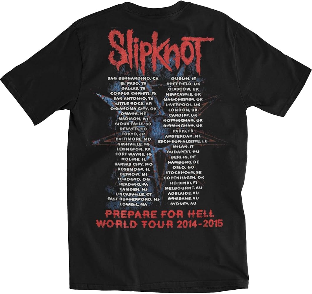 Amazon.com: Slipknot Men's Prepare for Hell 2014-2015 Tour (Back