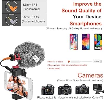 Amazon | COMICA ビデオマイク CVM-VM10II R(赤) 外付けマイク