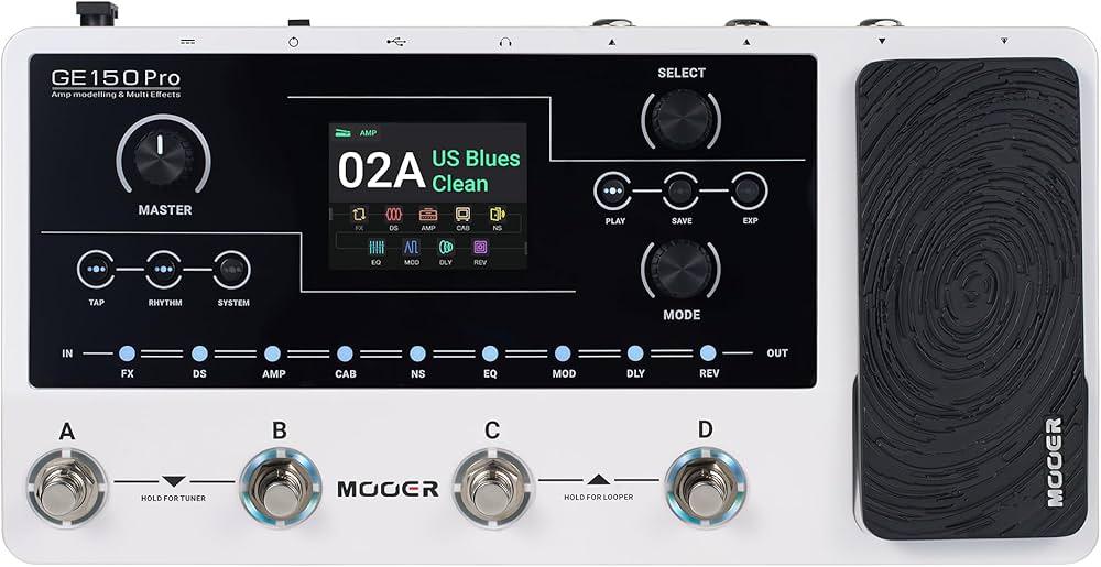 MOOER GE150 Pro Guitar Amp Modelling Multi Effects, Reverb, Delay