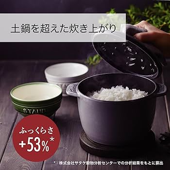 Amazon｜staub ストウブ 「 ラ ココット de GOHAN ラメール L 20cm