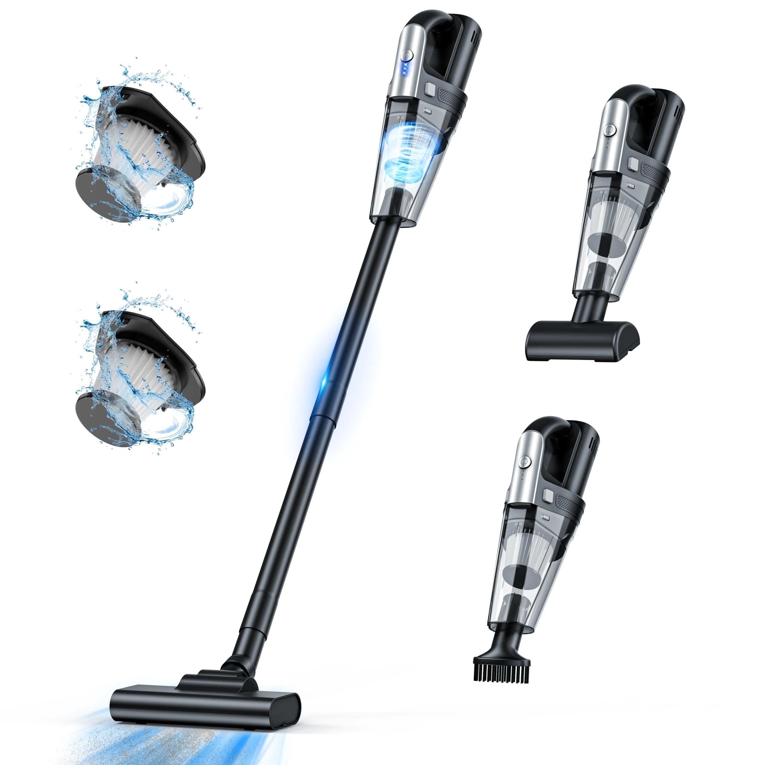 Amazon | 【12000pa 強力吸引】掃除機 コードレス スティック掃除機